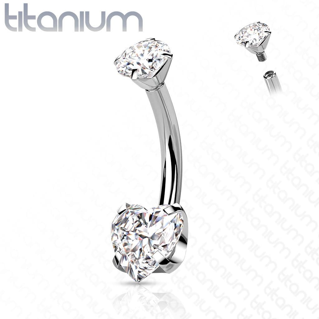Piercing do pupíku srdíčko - TITAN (růžová) - TIT1176-P - náhled 3