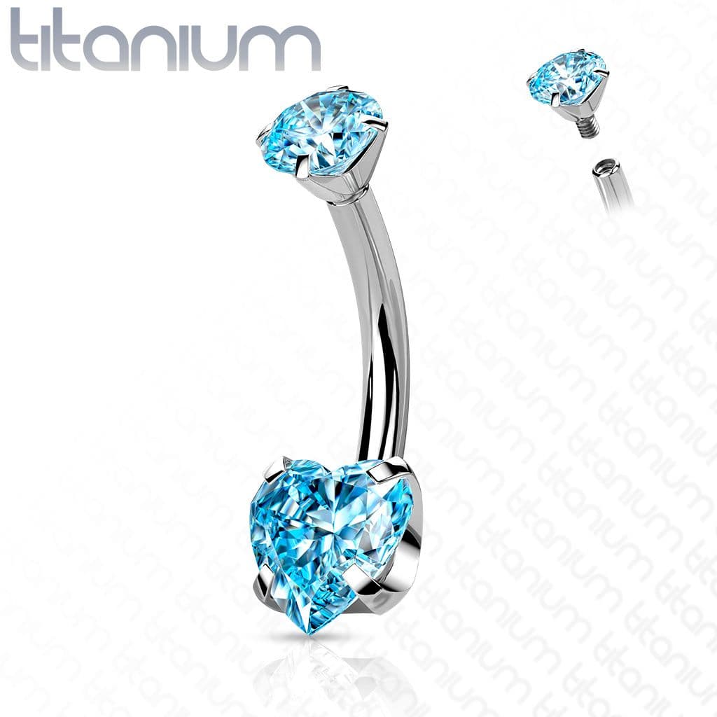 Piercing do pupíku srdíčko - TITAN (růžová) - TIT1176-P - náhled 4