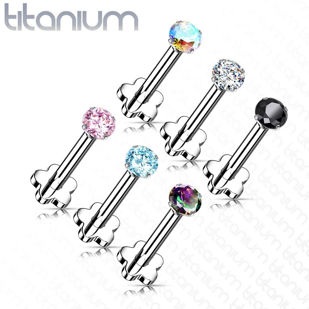 PUSH IN piercing do brady / ucha TITAN 1,2 x 8 mm (duhová) - TIT1170-AB - náhled 2