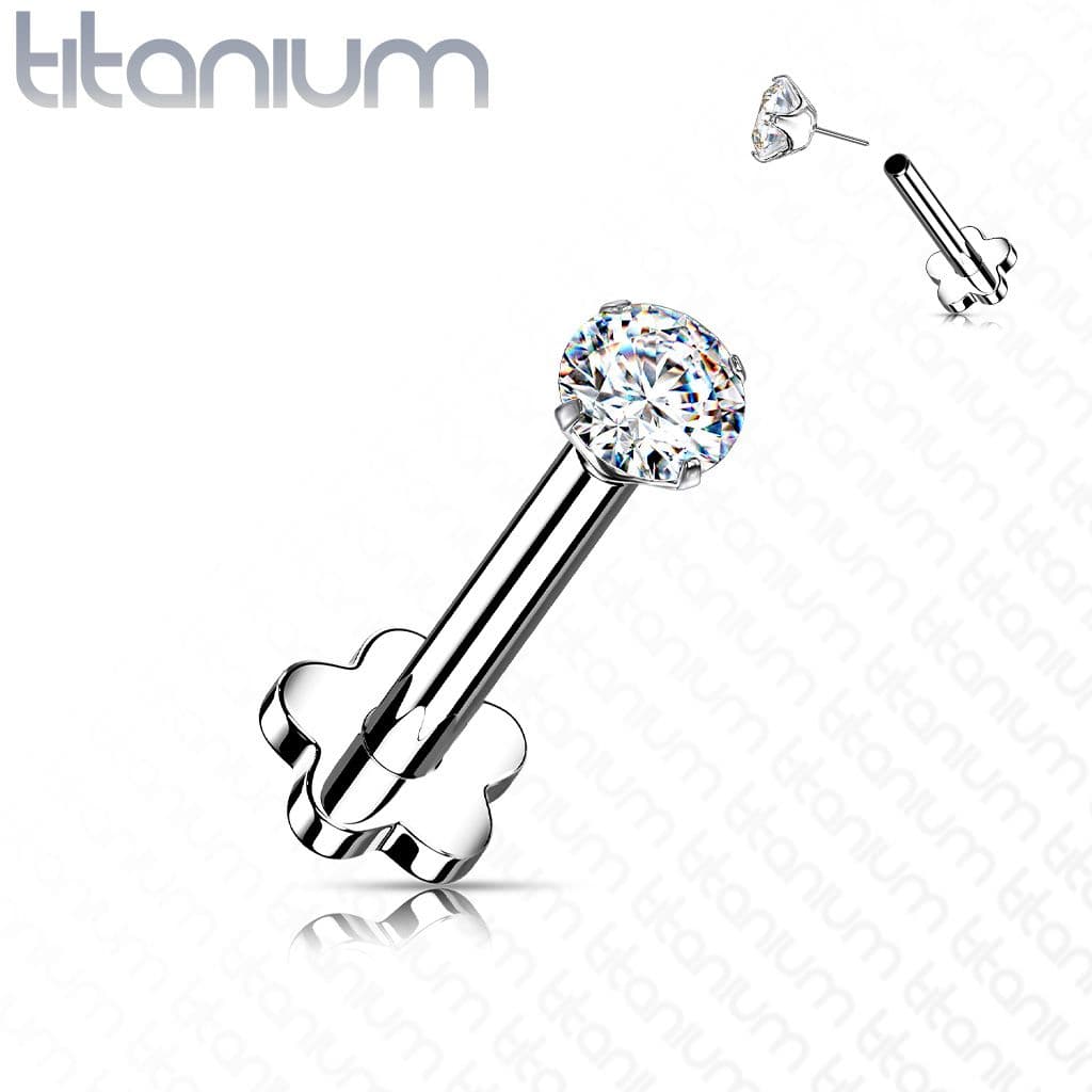 PUSH IN piercing do brady / ucha TITAN 1,2 x 8 mm (duhová) - TIT1170-AB - náhled 3