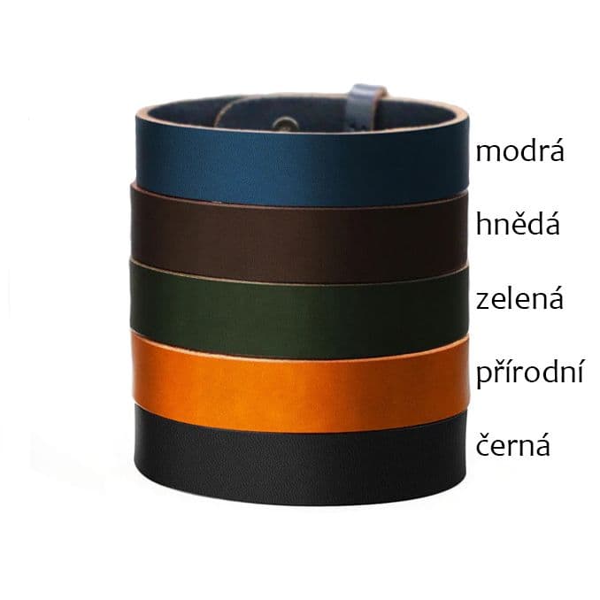S4U Pánský kožený náramek modrý - NR1278BL-P - náhled 4