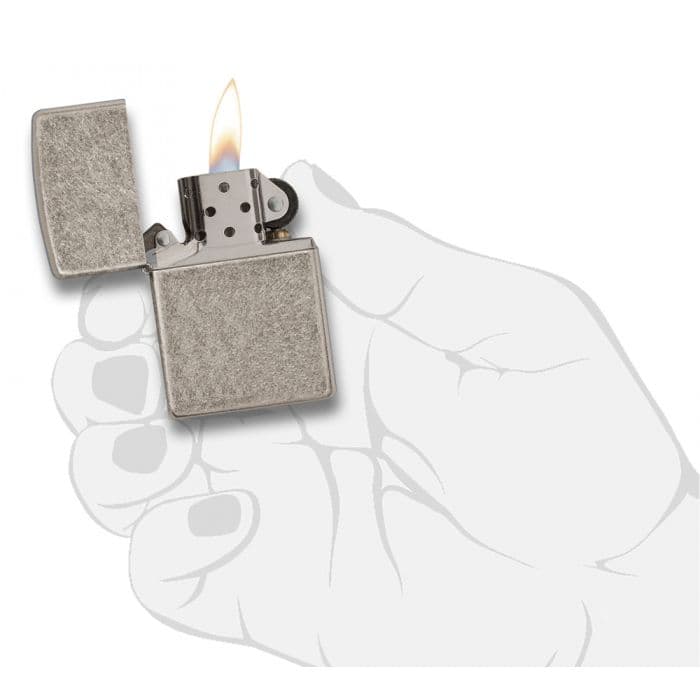 ZIPPO ZIPPO zapalovač ARMOR ANTIQUE SILVER PLATE - 27003 - náhled 3