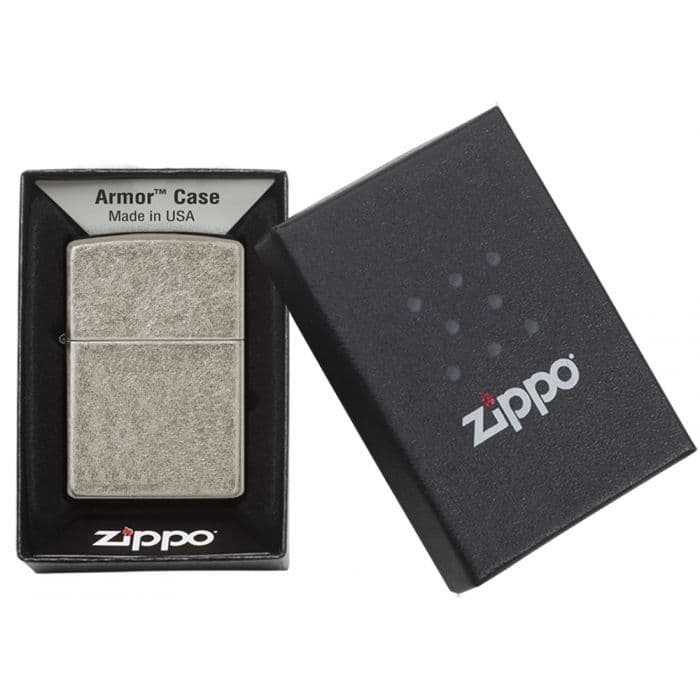 ZIPPO ZIPPO zapalovač ARMOR ANTIQUE SILVER PLATE - 27003 - náhled 4