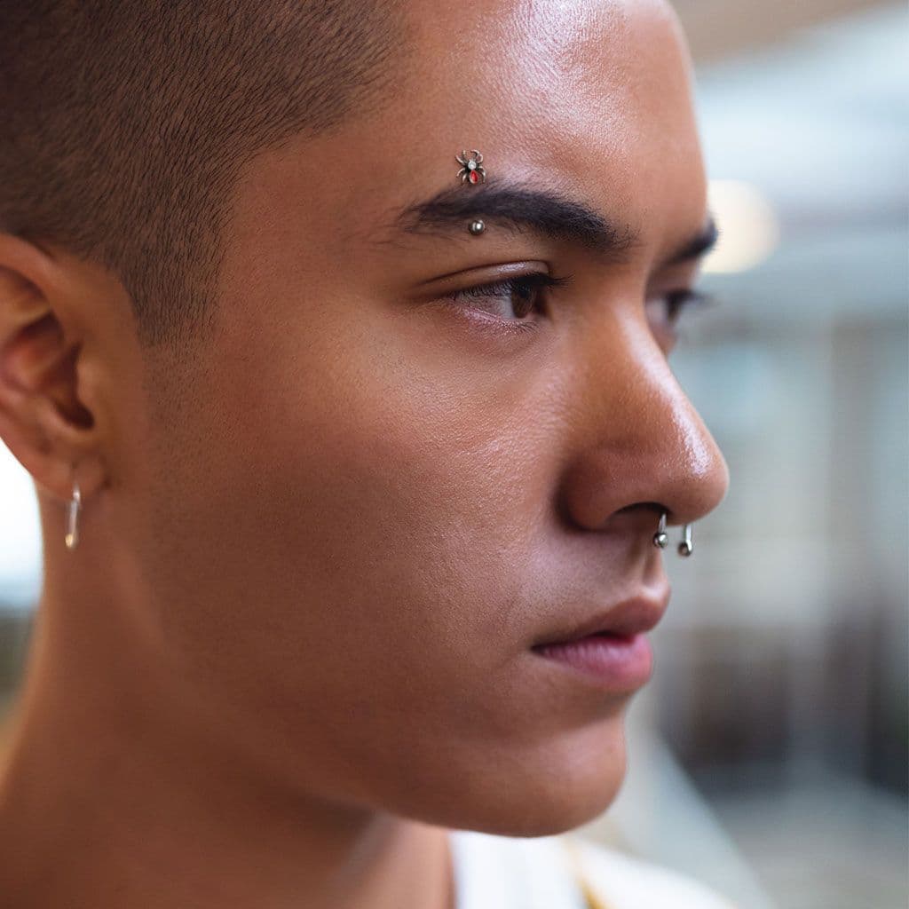 Piercing do obočí - pavouček - náhled 2