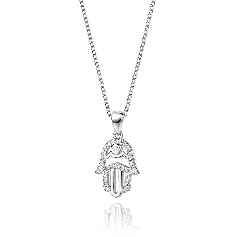 NUBIS Stříbrný náhrdelník Hamsa - NB-2212