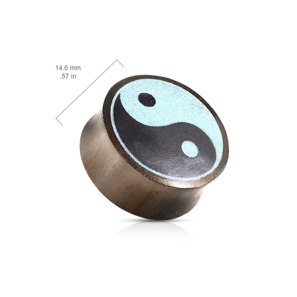 Sono wood plug do ucha jing-jang (8 mm) - PL01276-08 - náhled 3