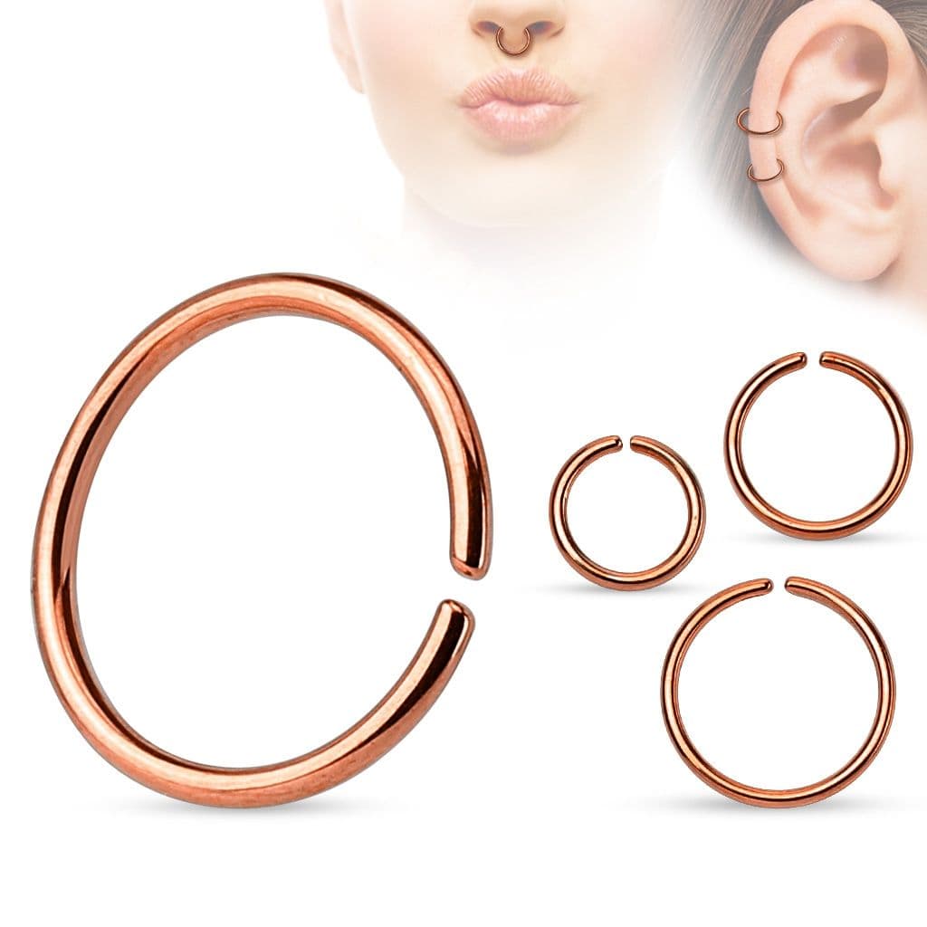 S4U Piercing do nosu - kruh zlacený (1,0 x 10 mm) - N0030-1010