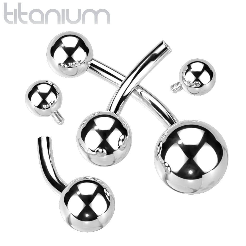 Piercing do pupíku banánek TITAN (1,6 x 10 mm) - TIT1194-1610