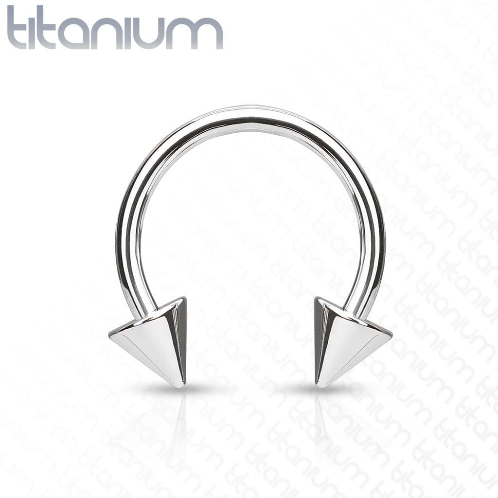 Piercing - podkova TITAN (1,2 x 10 mm, hroty 4 x 4 mm) - TIT1110-121044