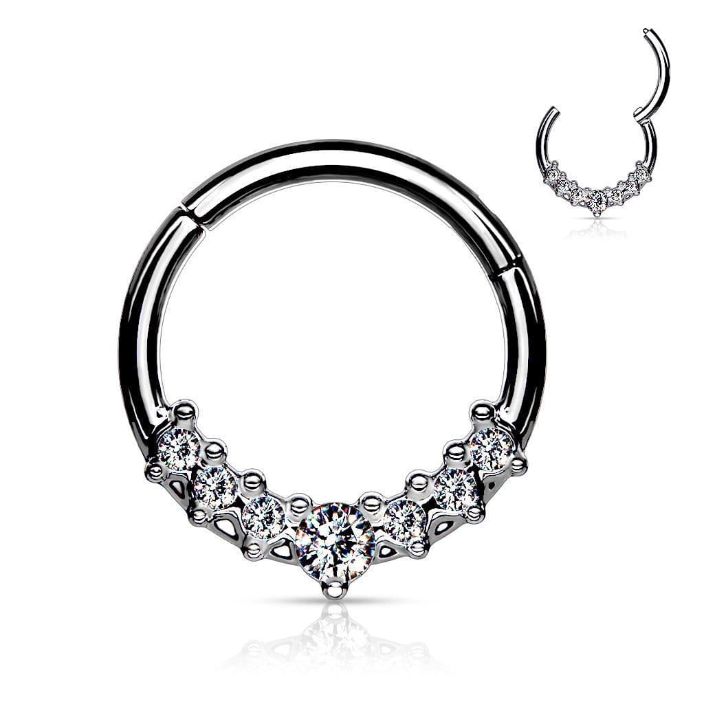 Ocelový piercing do nosu - tragus / helix / septum (1,2 x 10 mm) - NS0038ST-1210 - náhled 1