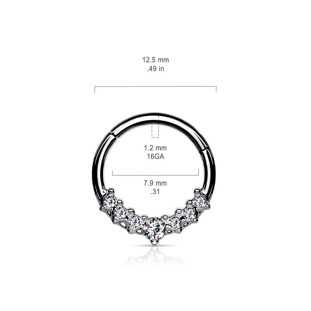 Ocelový piercing do nosu - tragus / helix / septum (1,2 x 10 mm) - NS0038ST-1210 - náhled 2