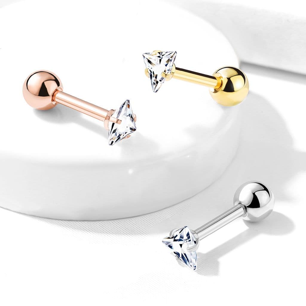 Cartilage piercing do ucha, trojúhelník 3 mm (1,2 x 8 mm) - CP1059-12083 - náhled 4