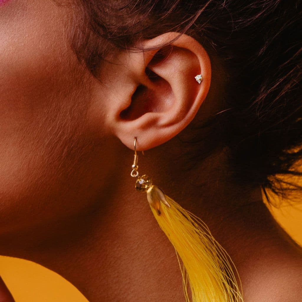 Cartilage piercing do ucha, trojúhelník 4 mm (1,2 x 6 mm) - CP1059-12064 - náhled 3