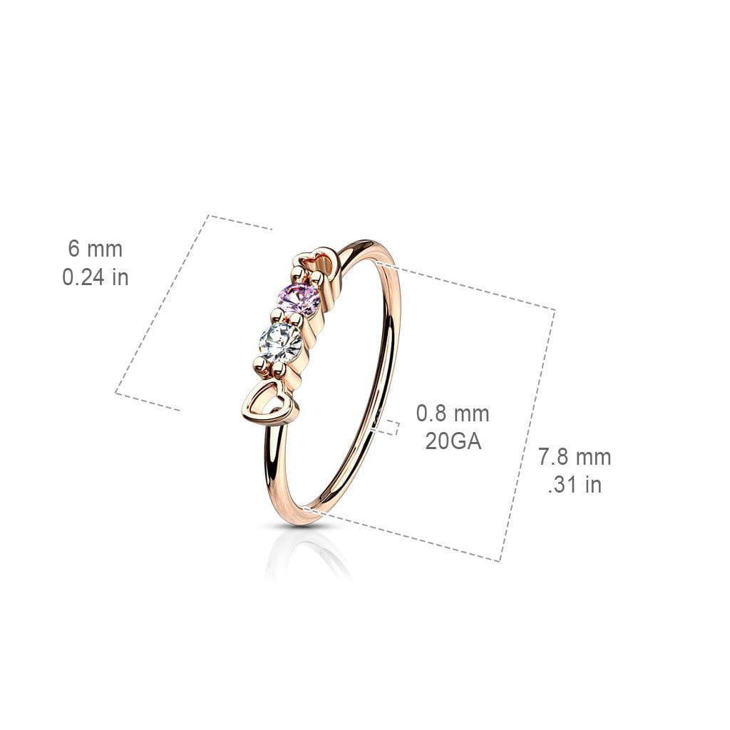 Piercing do nosu kroužek (ocelová) - N0119-STC - náhled 5