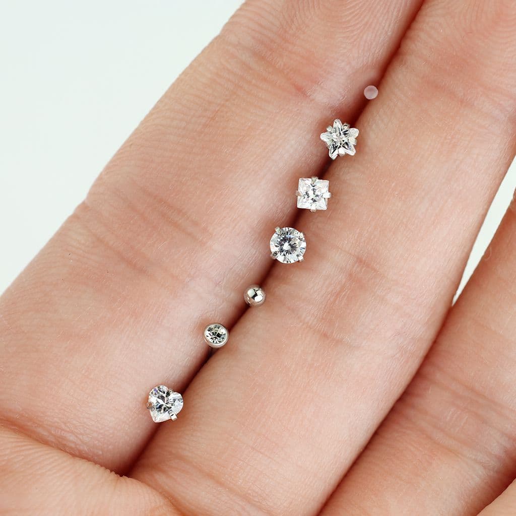 Sada 7mi piercingů do nosu - N0000-02 - náhled 3