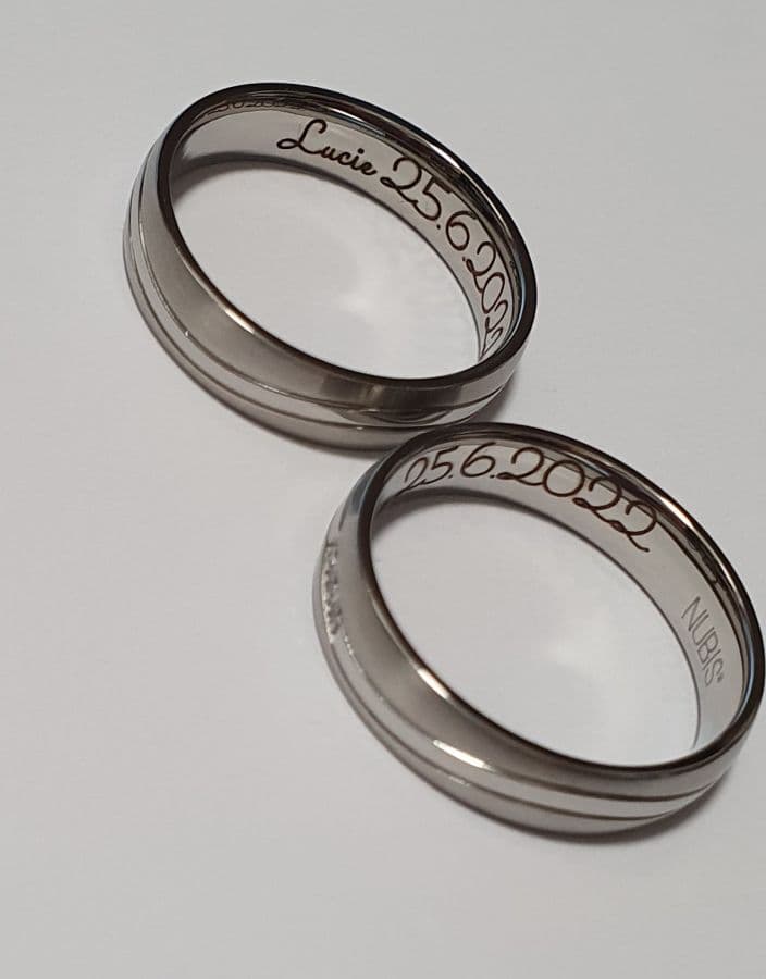 NUBIS NSS3011 Snubní prsteny ocel - pár - NSS3011-ZR - náhled 2