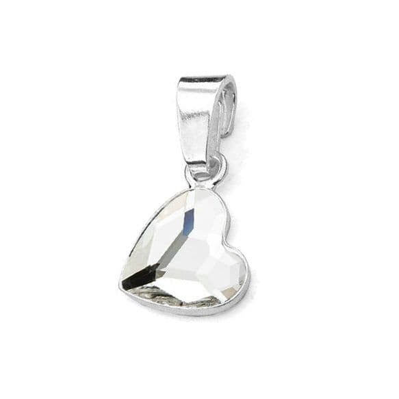 NUBIS Stříbrný přívěsek se srdcem Crystals from Swarovski Crystal - NB-0205-CR