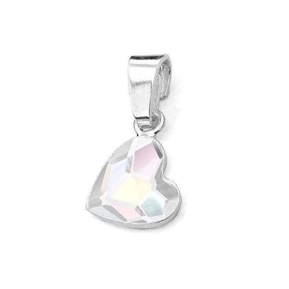NUBIS Stříbrný přívěsek se srdcem Crystals from Swarovski AB - NB-0205-AB