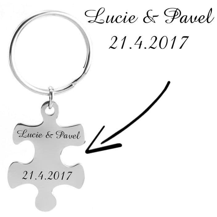 S4U Ocelový přívěsek na klíče - puzzle - OPT1008-L - náhled 2