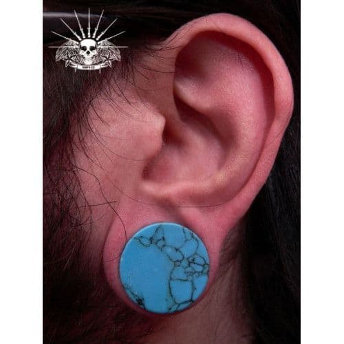 Plug do ucha z tyrkysu (3 mm) - PL01013-03 - náhled 3