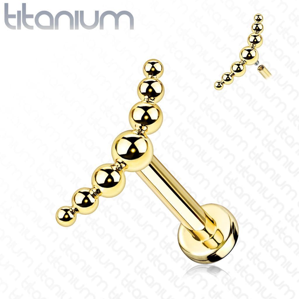 Piercing do brady / ucha TITAN (1,2 x 6 mm) - TIT1134-1206 - náhled 5