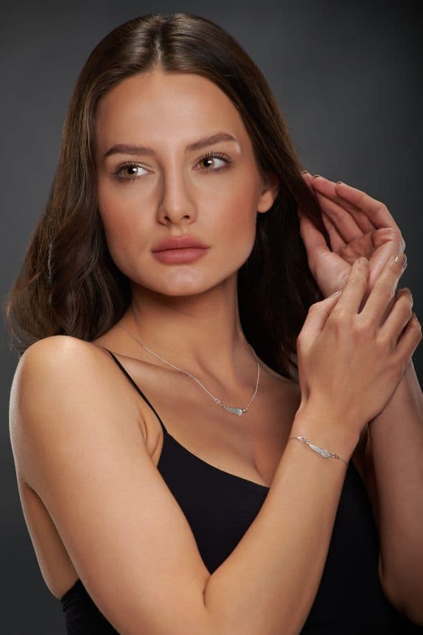 NUBIS Stříbrný náhrdelník andělské křídlo - NB-0450 - náhled 3