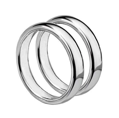 Wolframové snubní prsteny HWRTU01 4+4 mm - pár - náhled 1