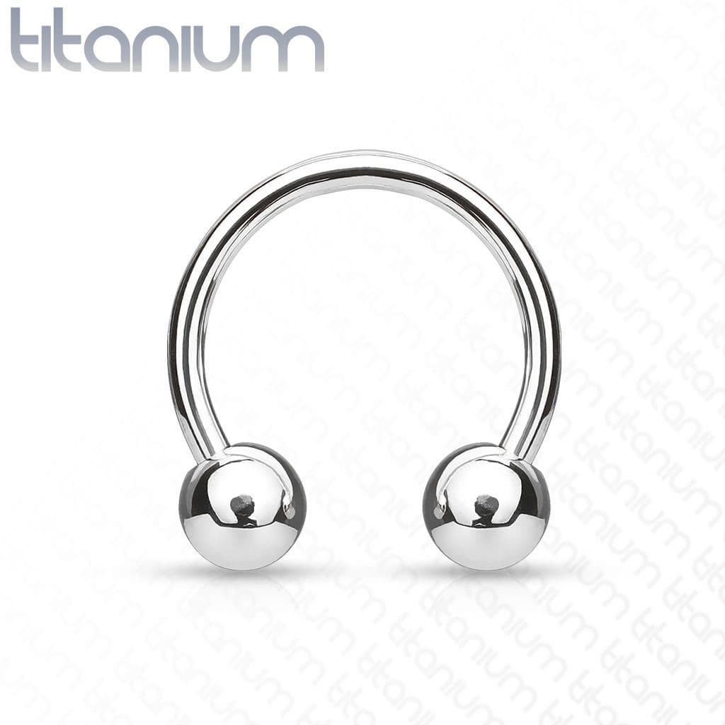 Piercing - podkova TITAN (1,2 x 10 mm, kuličky 3 mm) - TIT1111-121033