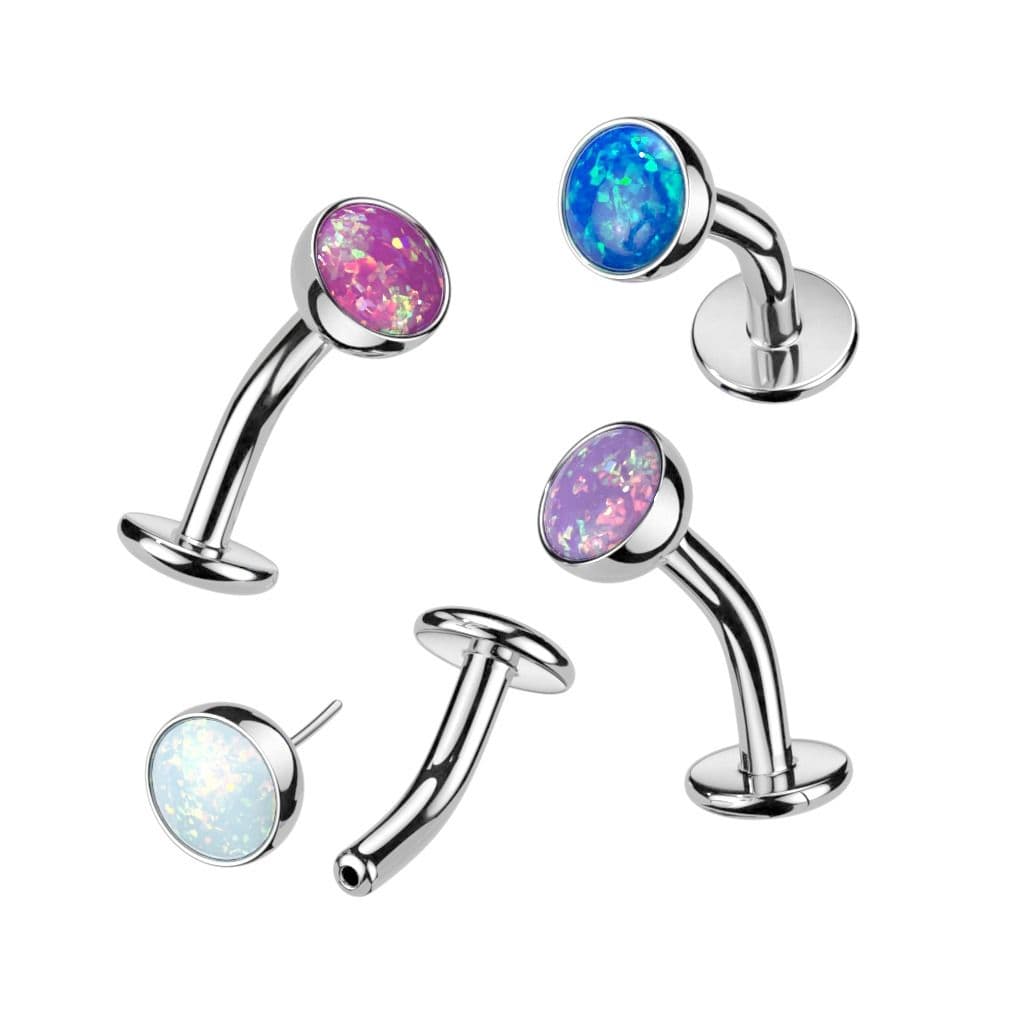 Obrácený PUSH IN piercing do pupíku TITAN (fialová) - TIT1232-OP38 - náhled 2