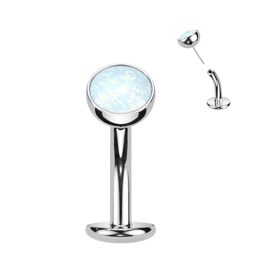 Obrácený PUSH IN piercing do pupíku TITAN (fialová) - TIT1232-OP38 - náhled 4