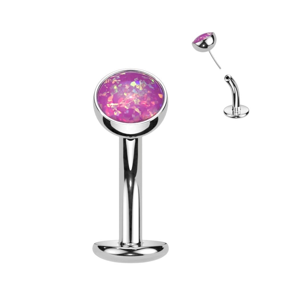Obrácený PUSH IN piercing do pupíku TITAN (fialová) - TIT1232-OP38 - náhled 5
