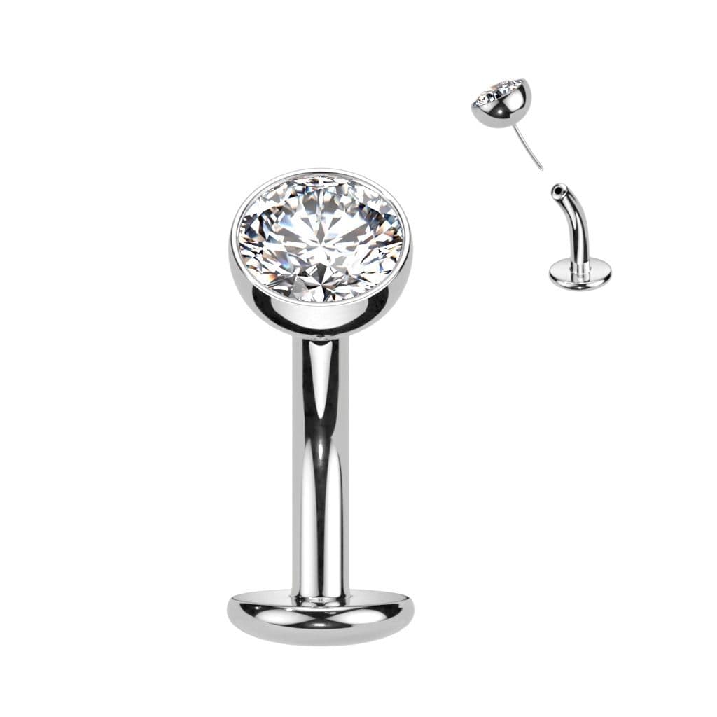 Obrácený PUSH IN piercingu do pupíku TITAN (duhová) - TIT1231-AB - náhled 3