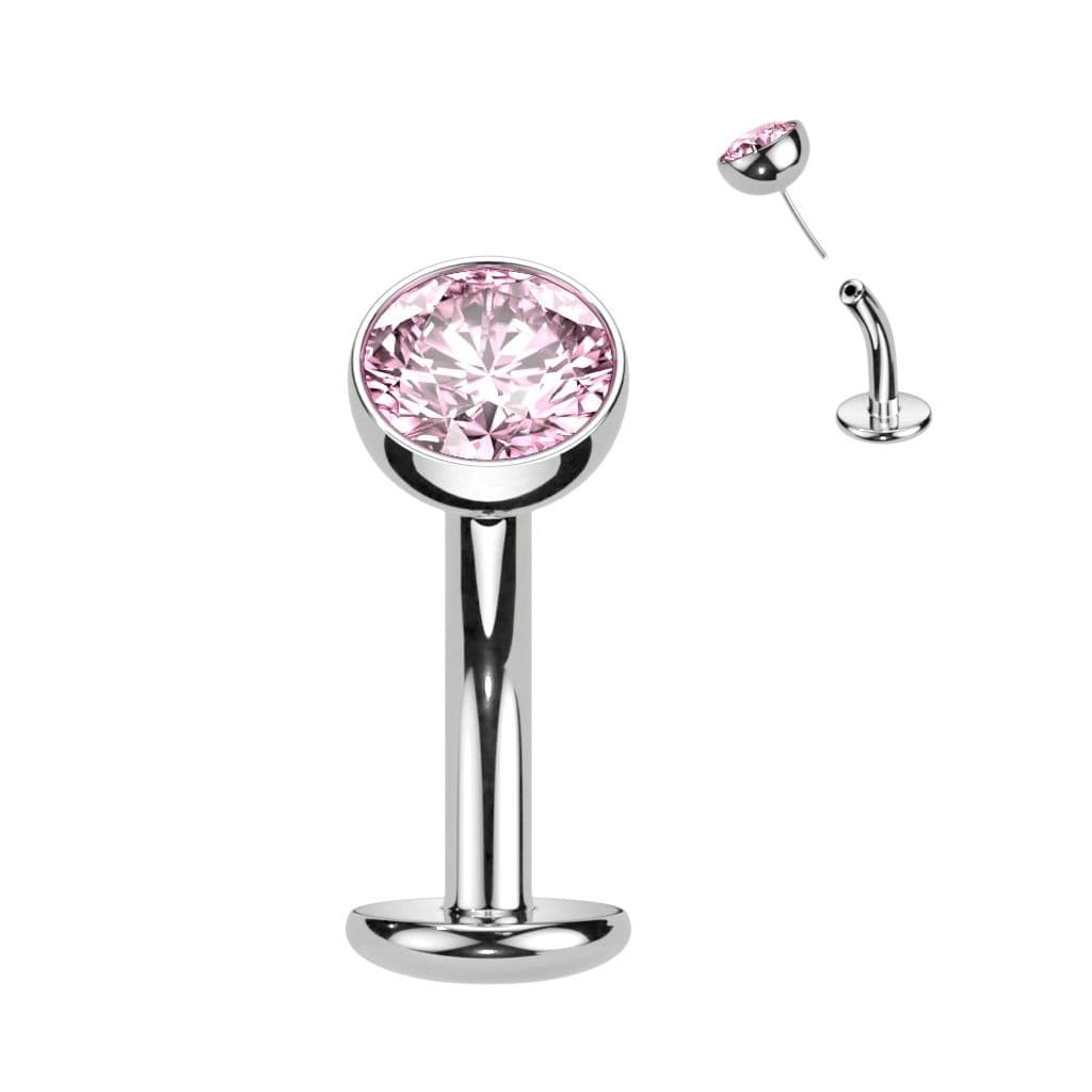Obrácený PUSH IN piercingu do pupíku TITAN (duhová) - TIT1231-AB - náhled 4