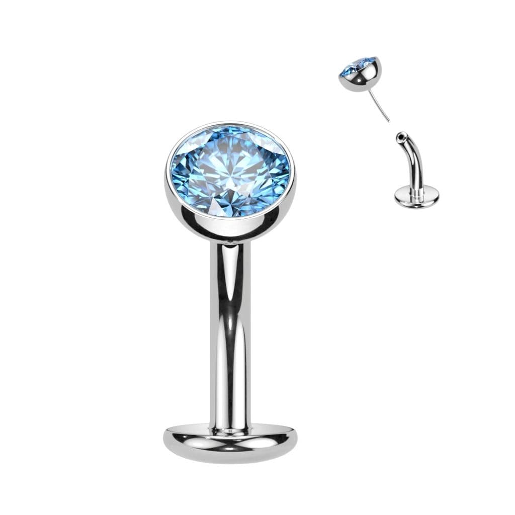 Obrácený PUSH IN piercingu do pupíku TITAN (duhová) - TIT1231-AB - náhled 5