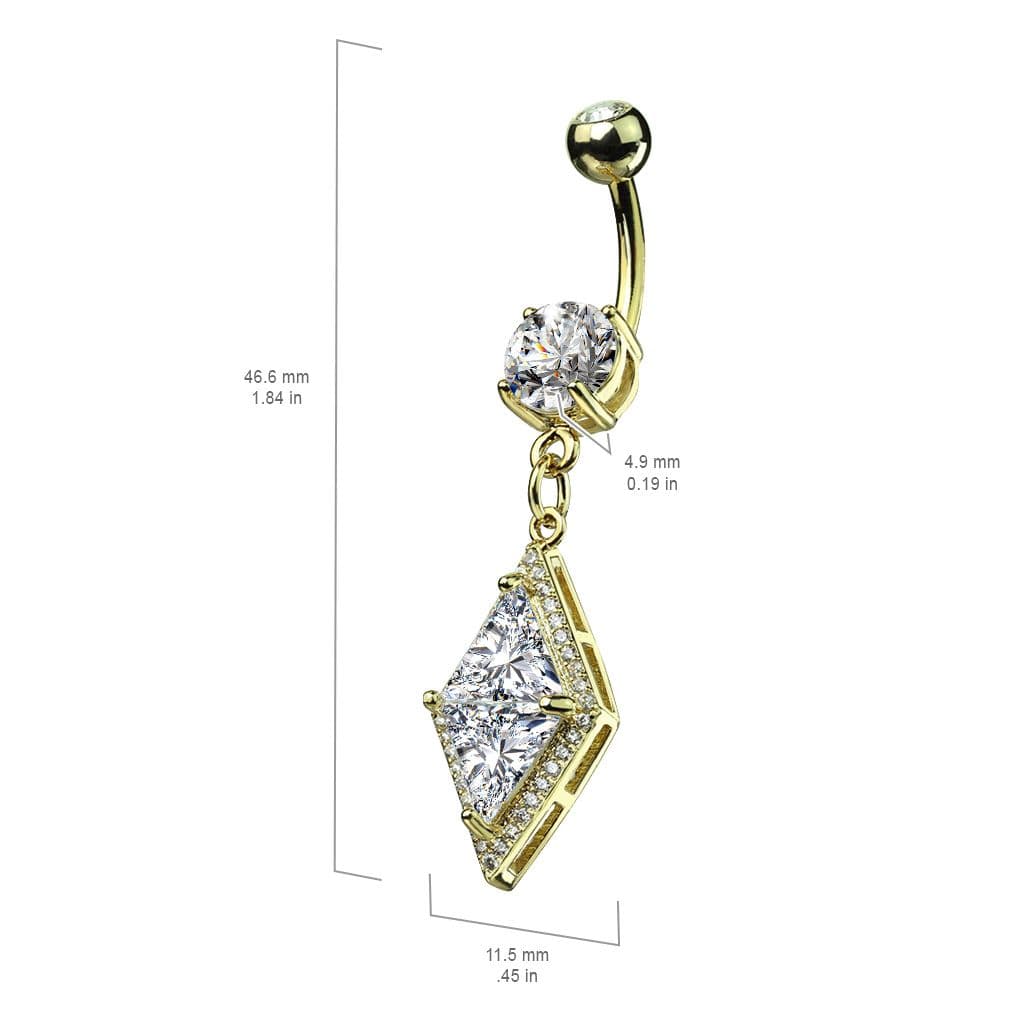 Luxusní piercing do pupíku HWN19304 - náhled 2