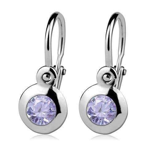 S4U Dětské náušnice stříbrné, lavender - CS1030-L