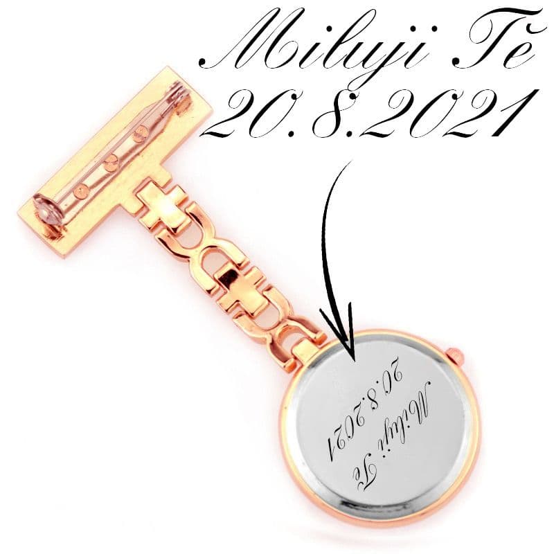 S4U Zlacené připínací hodinky pro zdravotníky - KH2015-RD - náhled 2