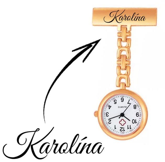S4U Zlacené připínací hodinky pro zdravotníky - KH2015-RD - náhled 4