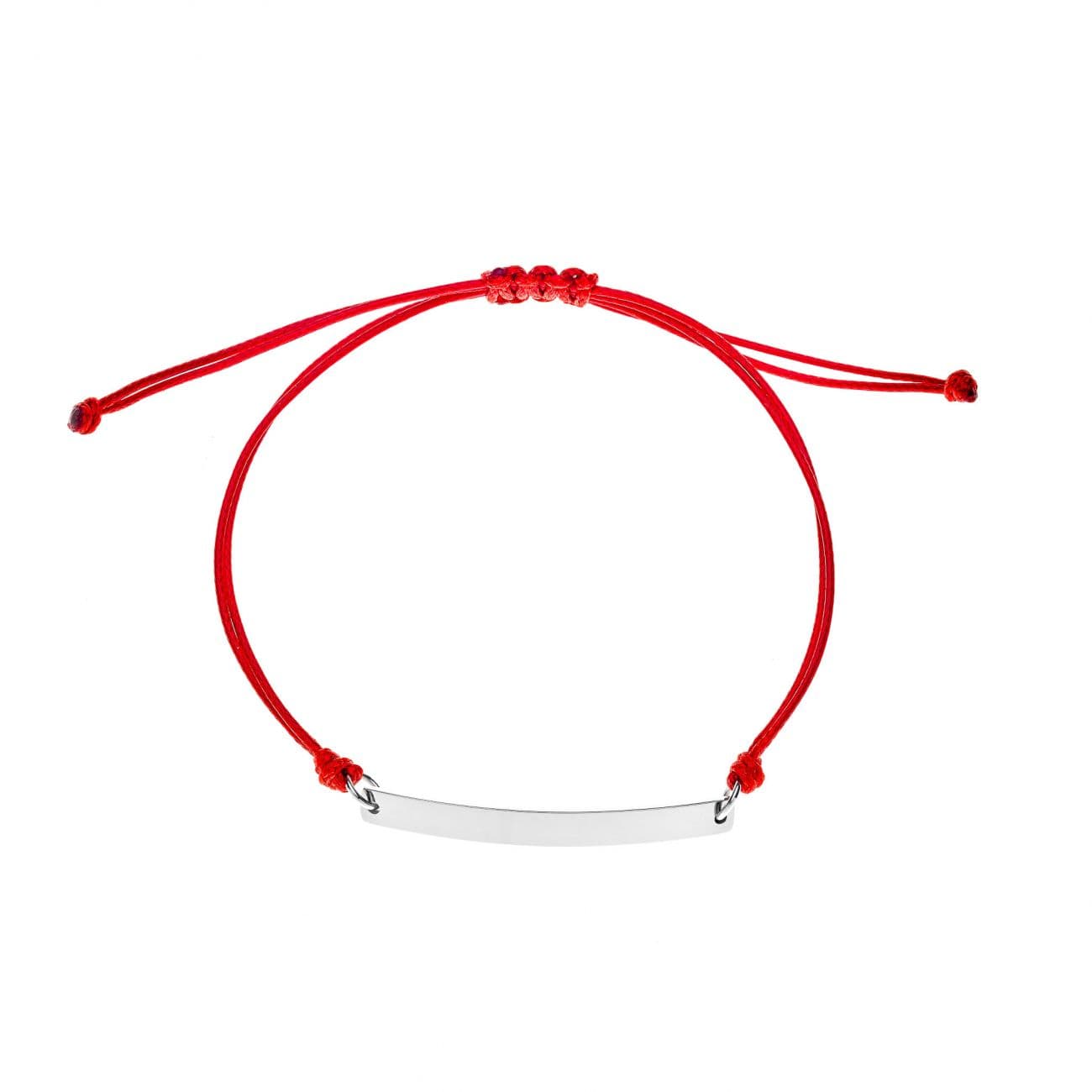 S4U Červený textilní náramek s destičkou 6 x 39 mm - ON015R