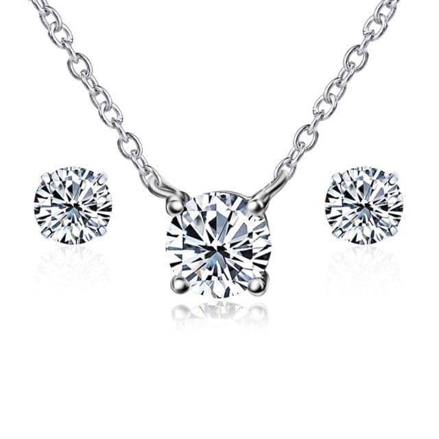 Set stříbrný náhrdelník + náušnice - ZB585541