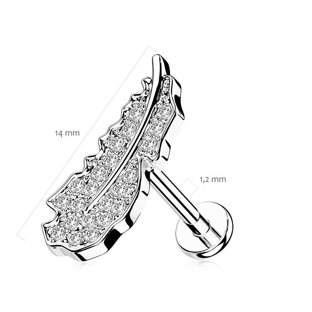 S4U Piercing do brady - peříčko (1,2 x 6 mm) - LB1107ST-1206 - náhled 3