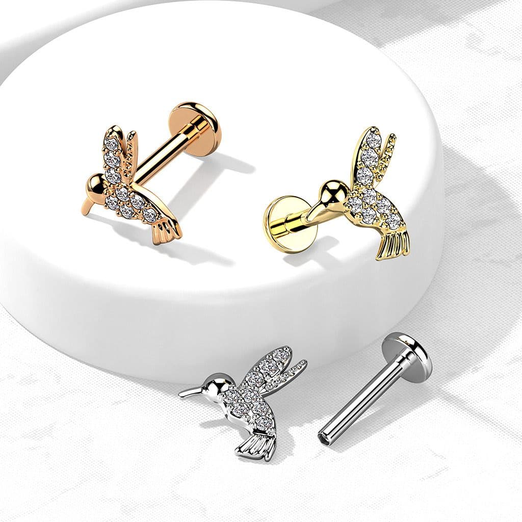 Piercing do brady - kolibřík (1,2 x 6 mm) - LB1105ST-1206 - náhled 2