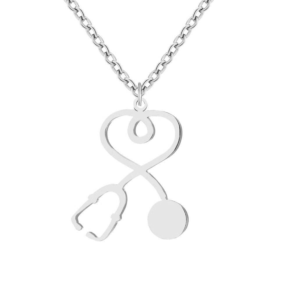S4U Ocelový náhrdelník stetoskop - OPD0275-ST