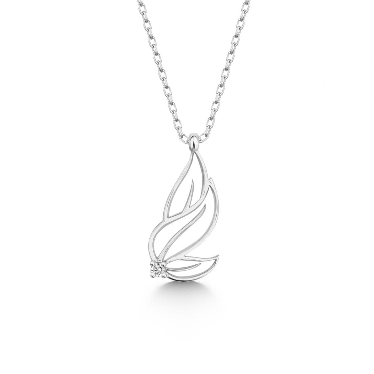 NUBIS Stříbrný diamantový náhrdelník - NBS-005