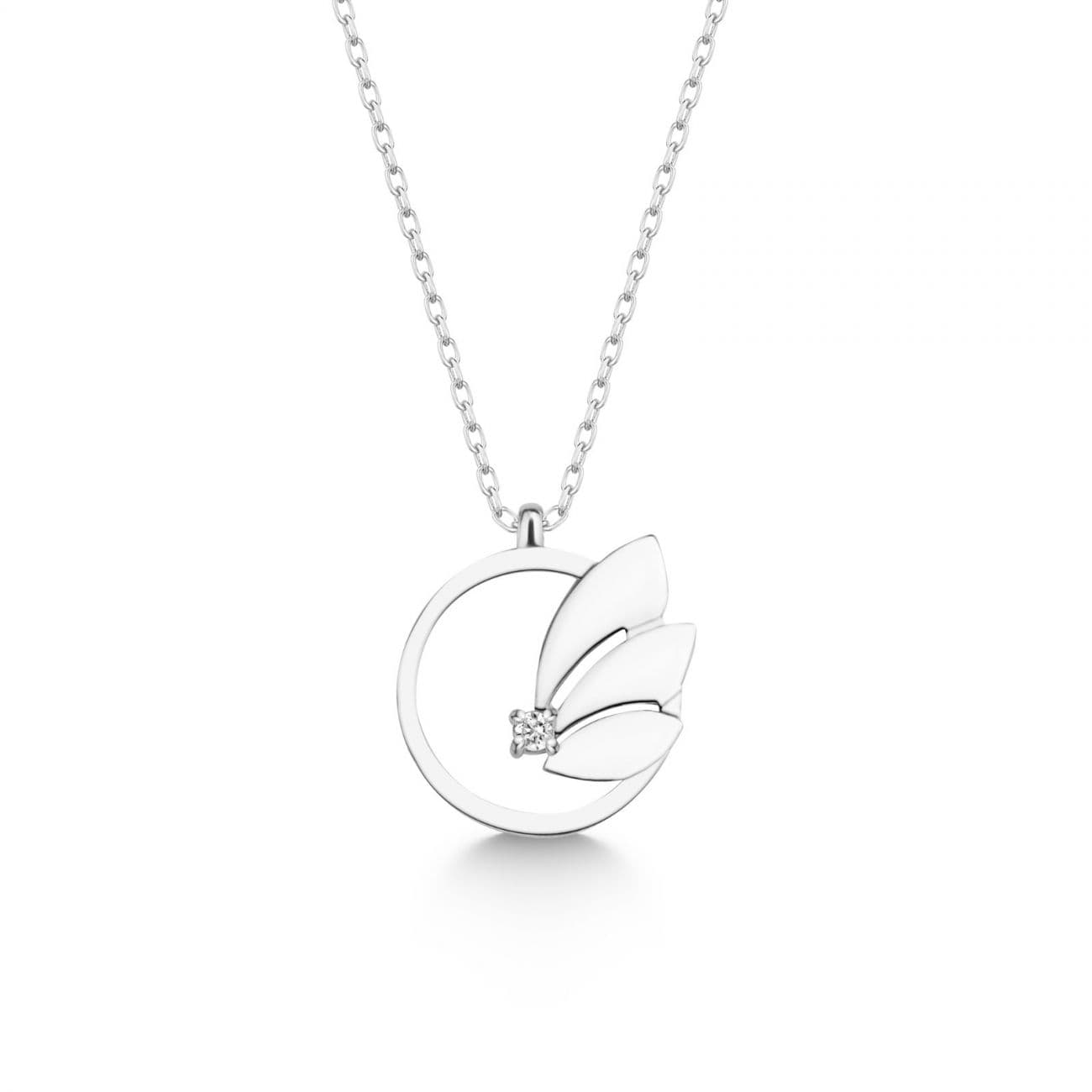NUBIS Stříbrný diamantový náhrdelník - NBS-008
