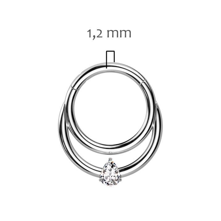 Piercing septum / helix / cartilage TITAN (1,2 x 10 mm) - TIT1258-1210 - náhled 3