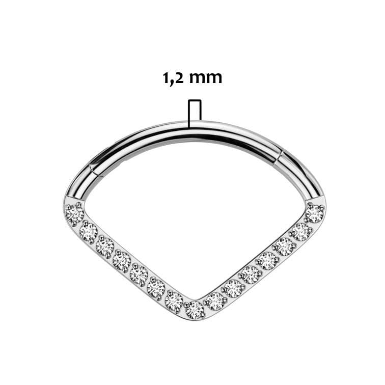 Piercing septum / helix / cartilage TITAN 1,2 x 8 mm - TIT1259-1208 - náhled 3