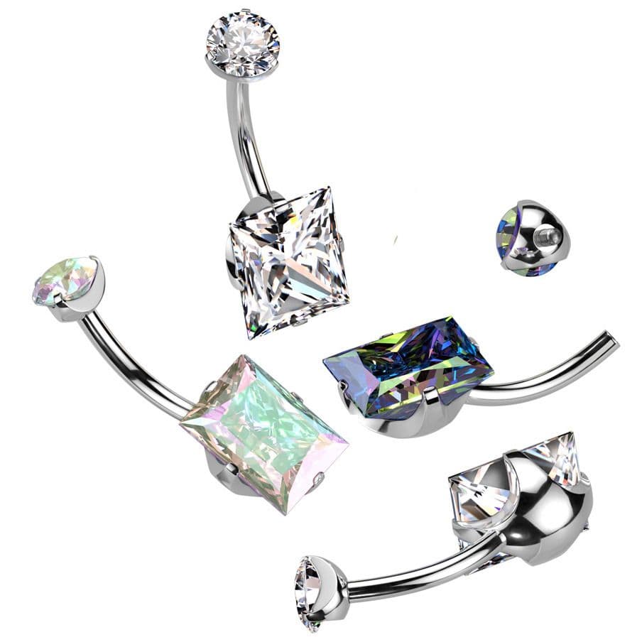 Piercing do pupíku - TITAN (duhová) - TIT1265-AB - náhled 3