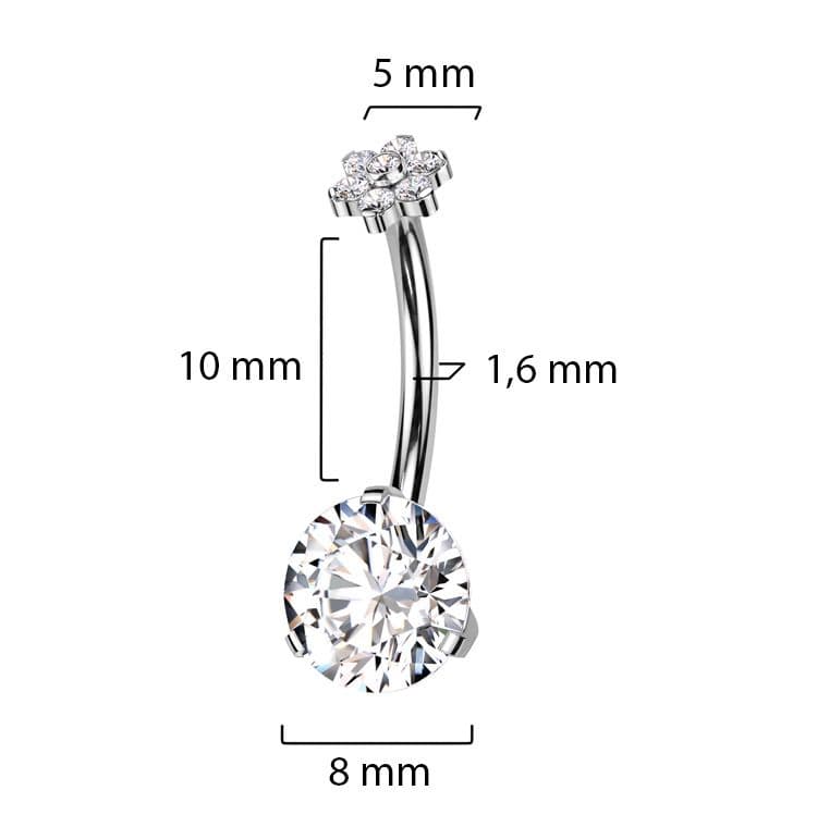 PUSH IN piercingu do pupíku TITAN - TIT1274-C - náhled 3