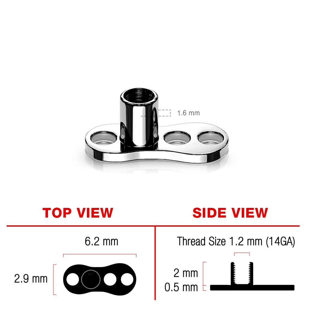 Microdermal base - kotva, závit 1,6 mm (výška závitu 2 mm) - MD026-1602 - náhled 2